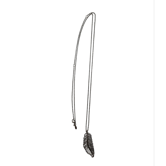 Pandora Sterling Silver CZ Feather Pendant Necklace - Picture 5 of 5